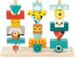 Lojë Ndërtimi prej Druri “Totem Tropik” – Janod - Figura 5