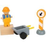 Figura dhe aksesorë ndërtimi për vinçin prej druri
