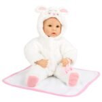 Kukull bebe e butë me kostum qengji për fëmijë