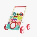 Baby walker me muzikë Hape – walker për bebe prej druri me aktivitete muzikore