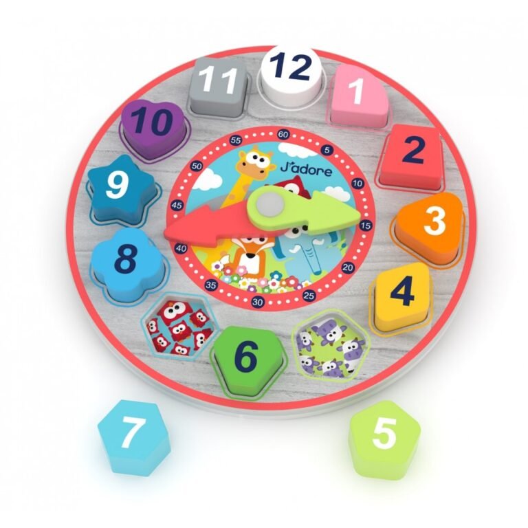 Orë edukative prej druri për fëmijë – Shape & Color Clock (J’adore) thumbnail 2