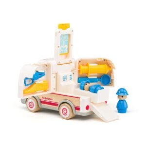 Ambulancë lodër me figurina dhe aksesorë