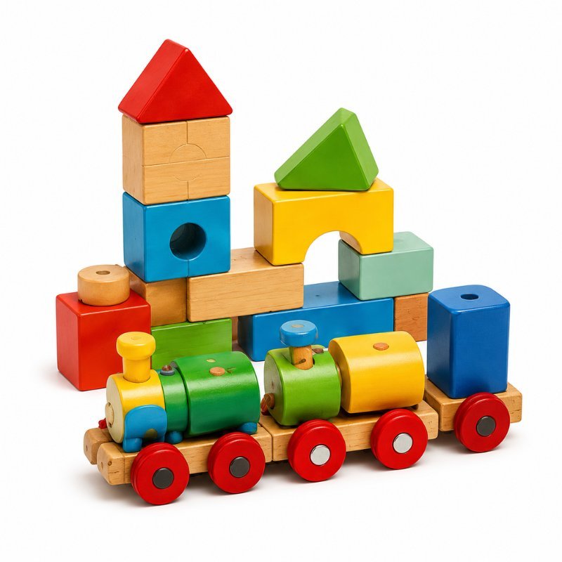Lodra druri edukative me tren dhe kuba shumëngjyrësh