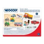 Paketimi i puzzle prej druri me mjete transporti