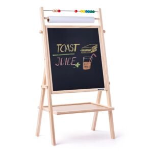 Tabelë magnetike dyanëshe prej druri me rrotull letre