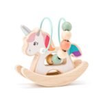 Lodër unicorn prej druri me rruaza