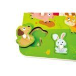 Detaj i puzzle druri me kafshët e fermës Hape