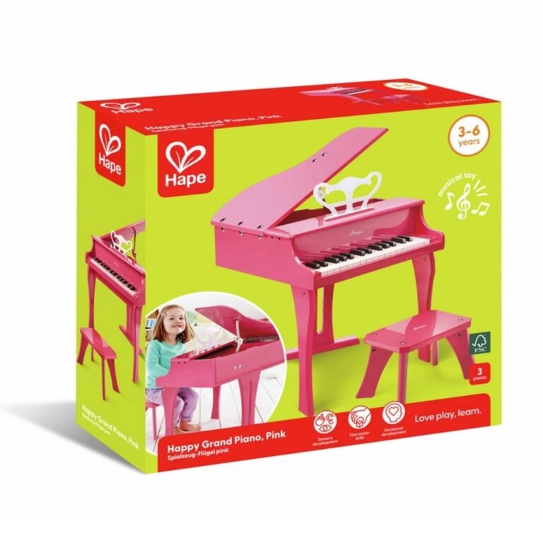 Piano e madhe prej druri me karrige – 30 taste – Rozë thumbnail 6