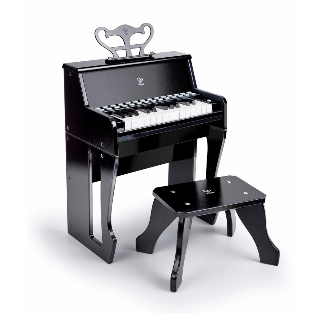 Piano elektrike prej druri me karrige - E zezë