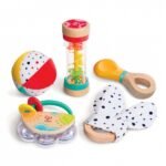 Set lodrash sensoriale për bebe Hape 5 në 1