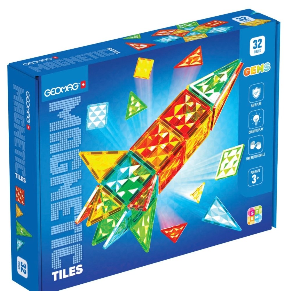 Set me pllaka magnetike - Raketa, 32 pjesë Geomag