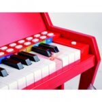 Detaj i tasteve me dritë të pianos elektrike Hape