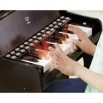 Komandat dhe tastet e pianos elektrike prej druri Hape