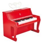 Piano elektrike prej druri me taste me dritë - E kuqe