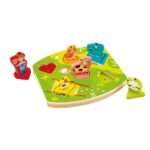 Puzzle druri me tingujt e kafshëve të fermës - 7 pjesë