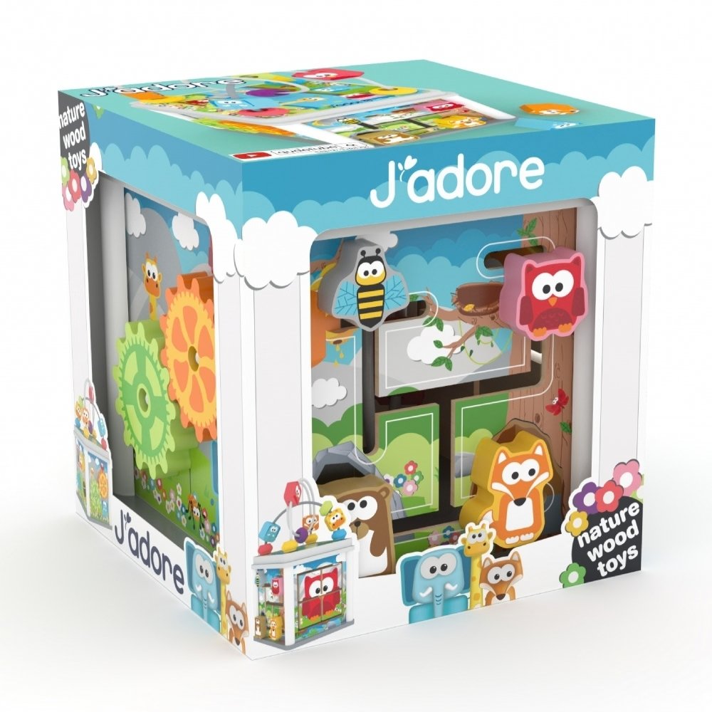 Paketimi i kubit të aktiviteteve prej druri J'adore