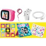 Përmbajtja e setit të aparatit fotografik Barbie për fëmijë