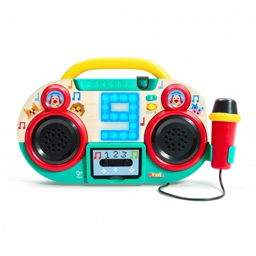 Qendër muzikore për fëmijë me mikrofon dhe drita Hape Pixelz