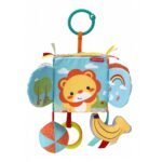 Kub sensorial Infantino me unazë për varje në karrocë dhe krevat